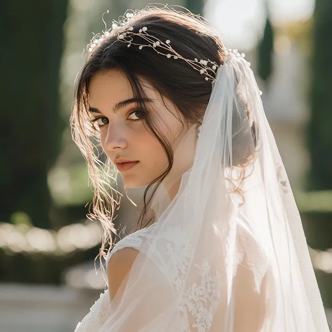 Dettaglio dell'abito da sposa